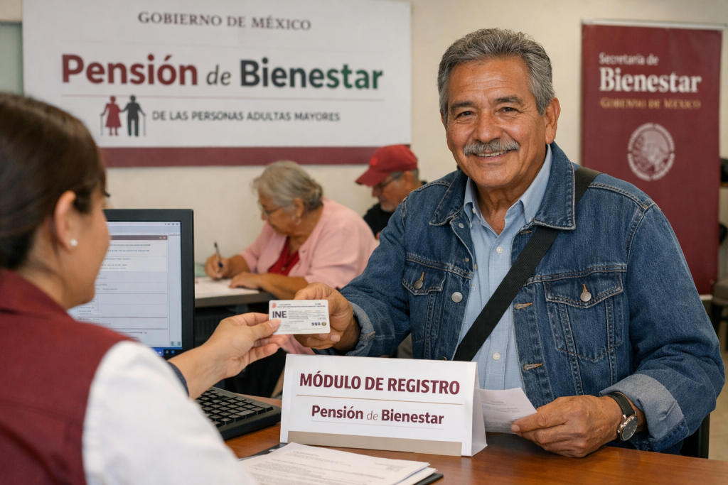 Solicita la Pensión de Bienestar, un apoyo para todos los adultos mayores.